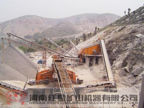 破碎采矿生产线现场