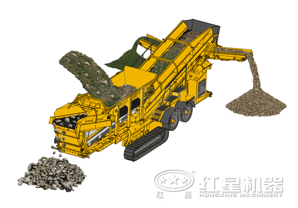HX系列移动破碎站工作原理