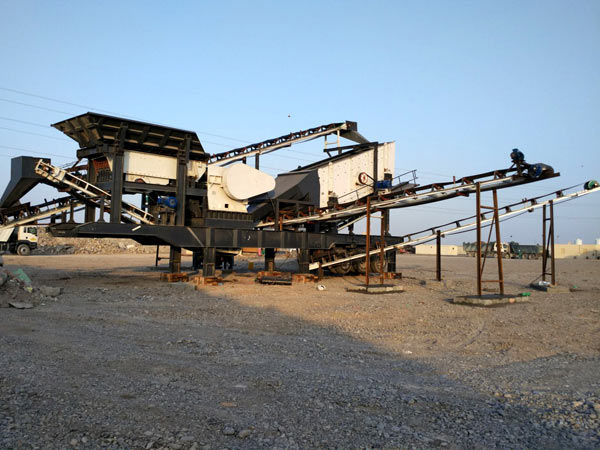 湖北孝感移动式破碎生产现场