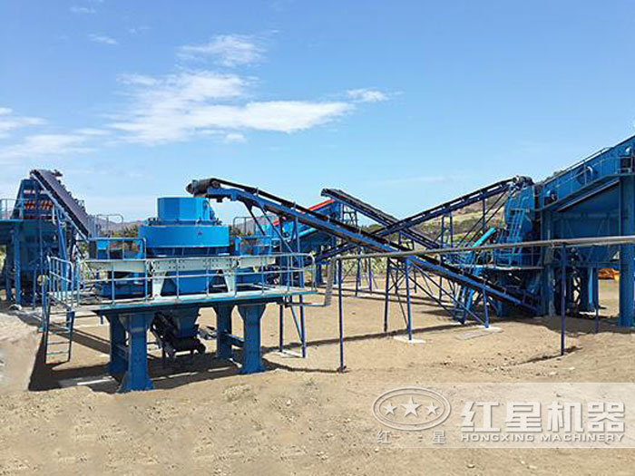 制砂机工作现场